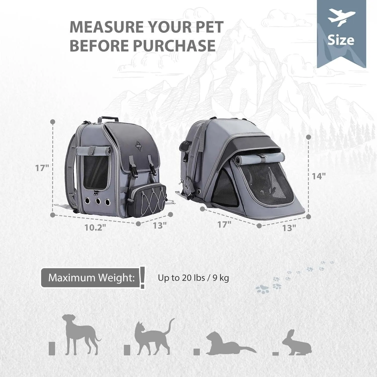 Cat/ Dog Carrier Back Pack