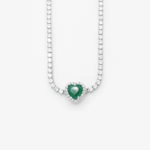 Collana con cuore scintillanti