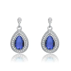 Constance Dauphine White Gold Plated Teardrop Earrings