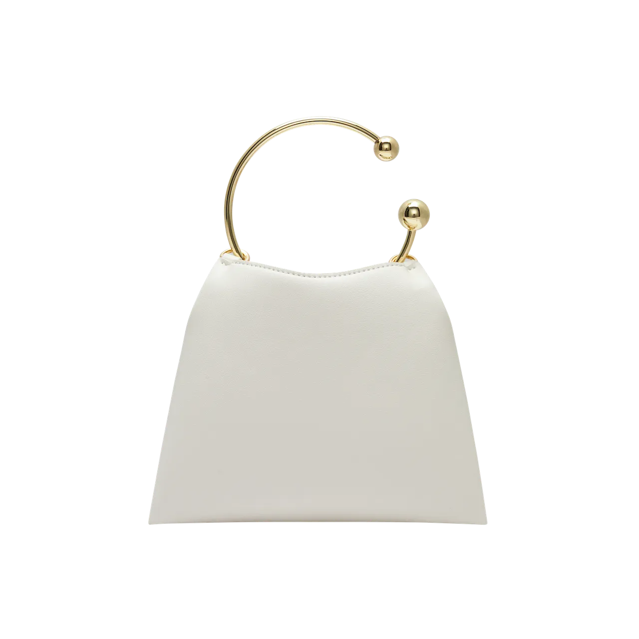 Cream Ring Handle Bag