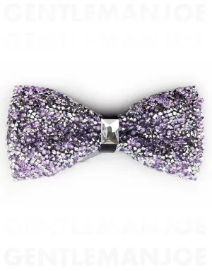 Crystal Lilac Purple Bowtie