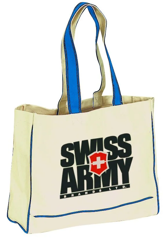 Custom Color Handle Canvas Tote Bag