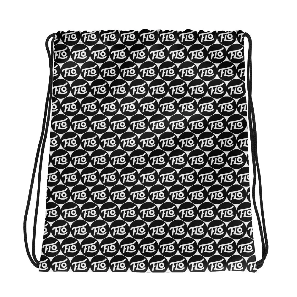 Custom FLO Drawstring Bag (BLACK)