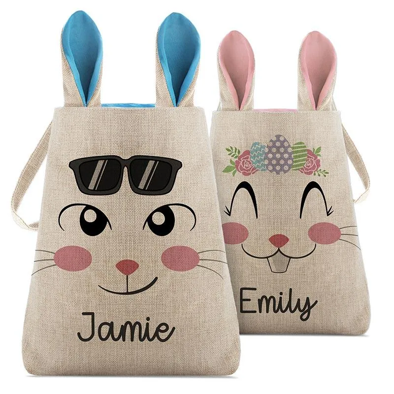 Custom Funny Bunny Easter Bag