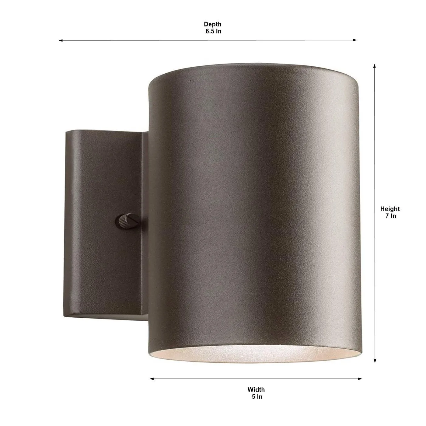 Cylinder 7'' LED Outdoor Wall Light, Up or Down, 350 Lumens, 3000K, Bronze Finish