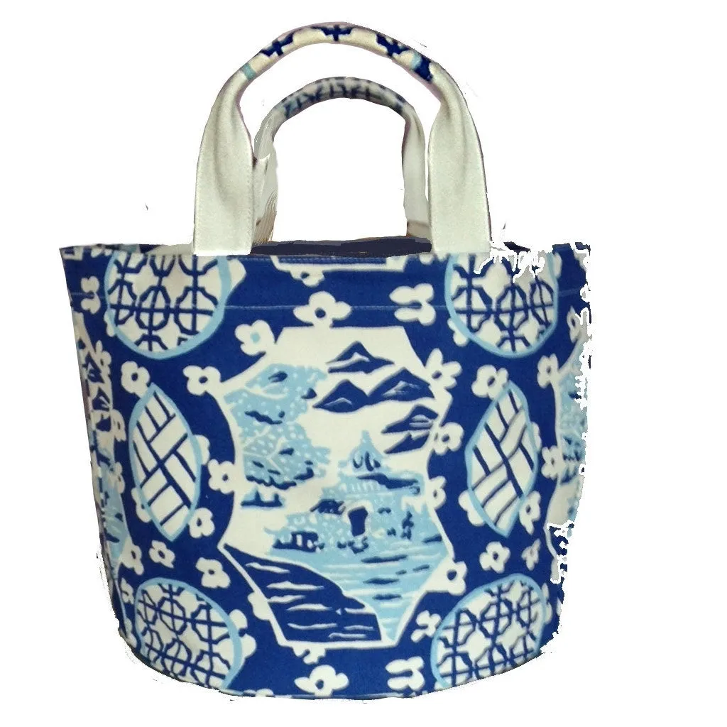 Dana Gibson Canton Blue  Bucket Tote