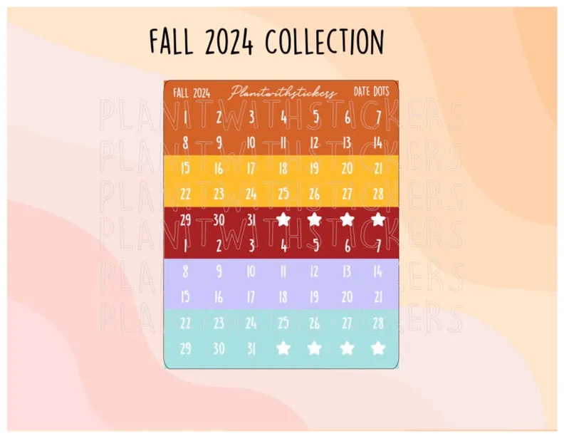 Date Dots - Fall 2024 Colours