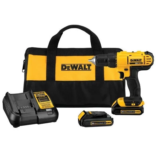 DCD771C2 DeWalt 20V Max* Lithium Ion Compact Drill Driver Kit