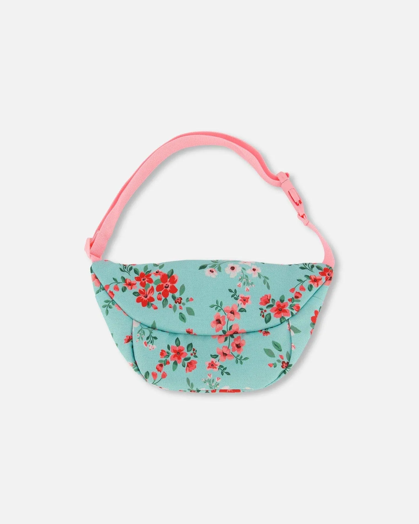 Deux par Deux Girl's Fanny Bag Light Blue Flower Print