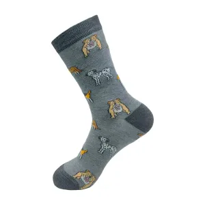 Eco Chic Eco-Friendly Dogs Grey Bamboo Socks