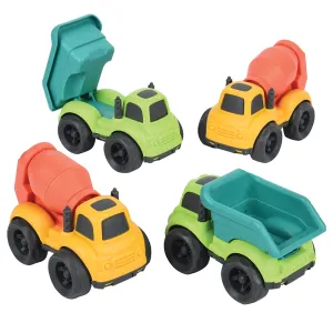 Eco-Friendly Construction Vehicles | 4-Piece Compostable Vehicle Set