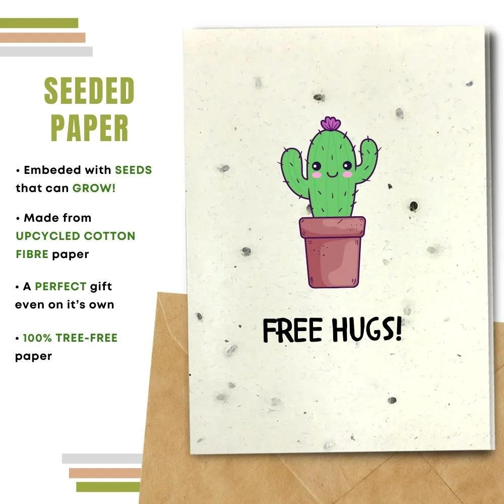 Eco Friendly Greeting Card, Free Hugs