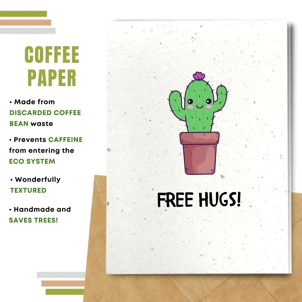 Eco Friendly Greeting Card, Free Hugs