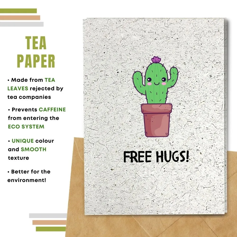 Eco Friendly Greeting Card, Free Hugs