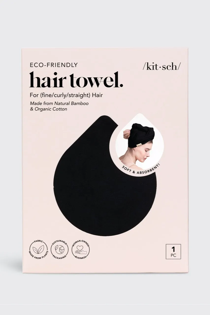 Eco-Friendly Hair Towel - Black