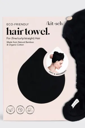 Eco-Friendly Hair Towel - Black