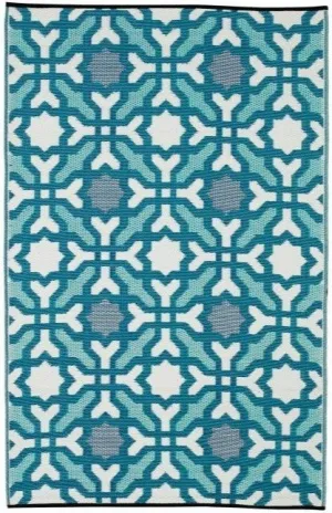 Eco Friendly Outdoor Rug - Marrakesh Aqua