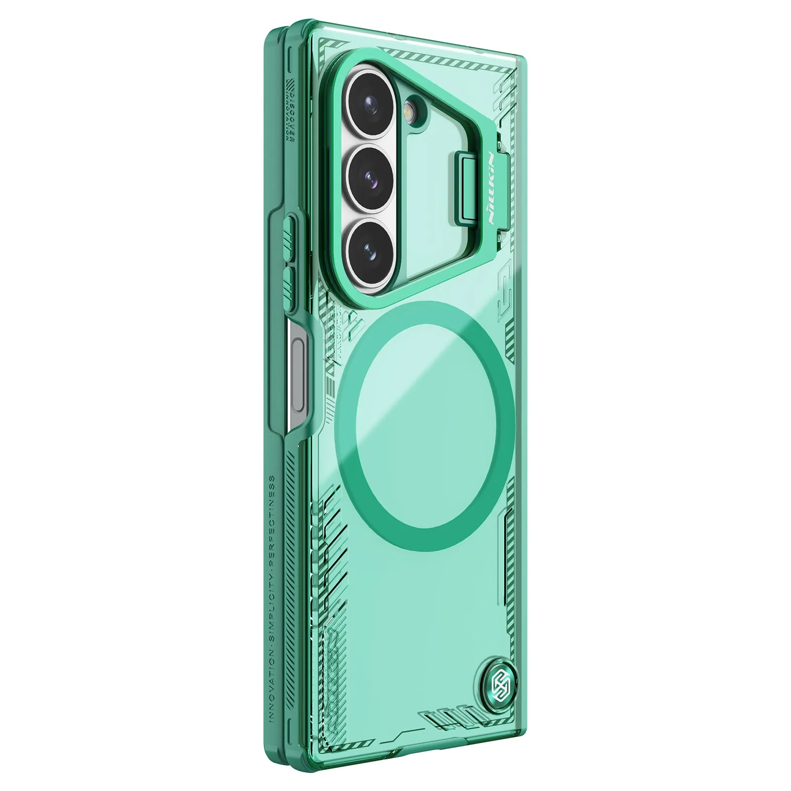 Eco-Friendly Transparent Bio-based Business Phone Case With Stand for Samsung Galaxy Z Fold 6