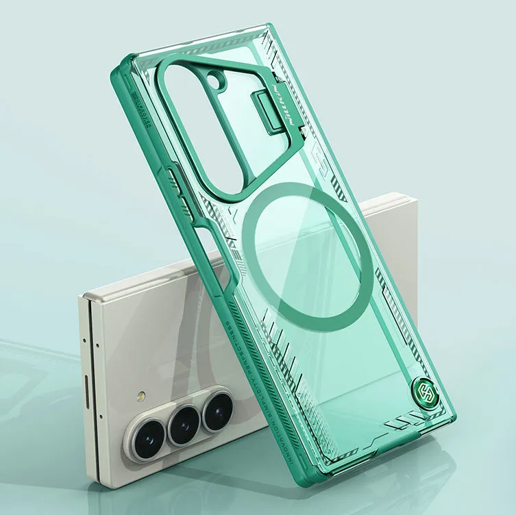 Eco-Friendly Transparent Bio-based Business Phone Case With Stand for Samsung Galaxy Z Fold 6