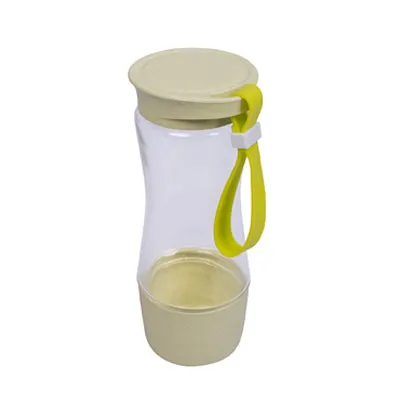 Eco Friendly Wheat Straw Clear Glass Bottle