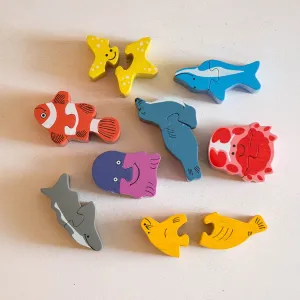 Eco-Friendly Wooden Sea World Puzzle