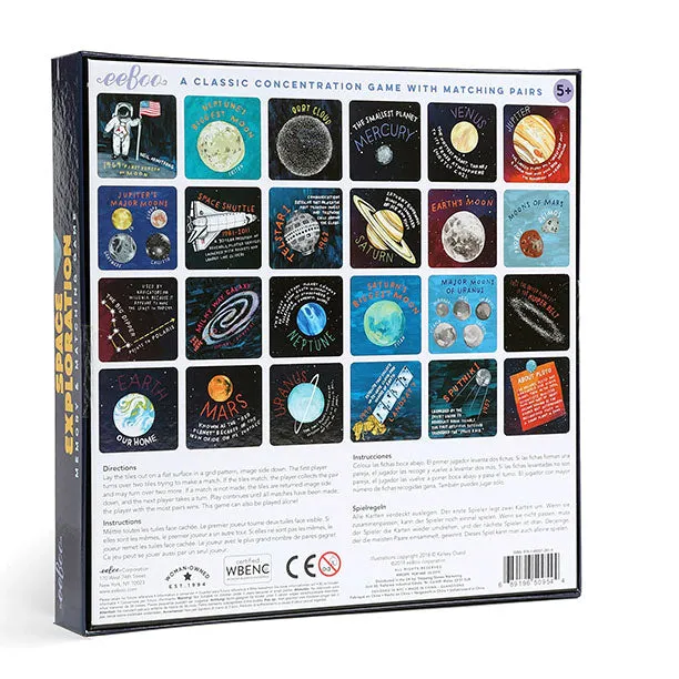 eeBoo Space Exploration Memory & Matching Game