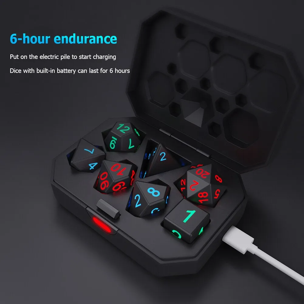 Electronic Luminous LED DND Dice Set