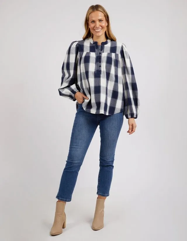 Elm Cedar Check Blouse