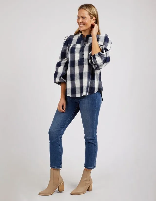 Elm Cedar Check Blouse