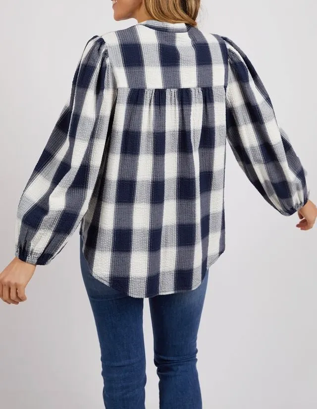 Elm Cedar Check Blouse