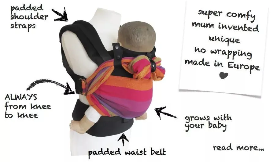 Emeibaby Wrap Conversion Toddler  Carrier - Full Treemei Dark Grey