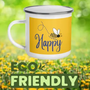 Enamel Mug, Be Happy