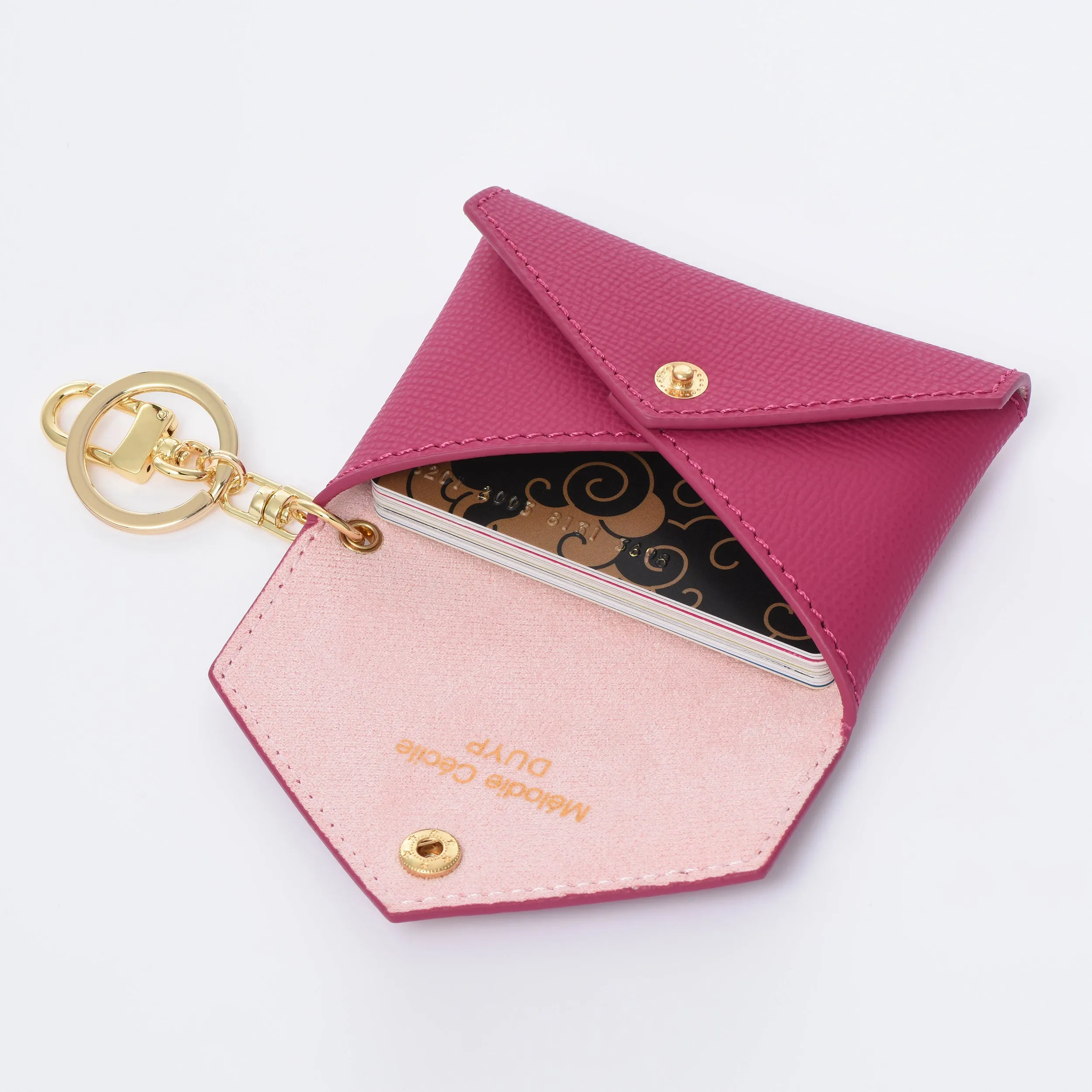 EPSOM LEATHER MINI ENVELOPE BAG CHARM CARD HOLDER