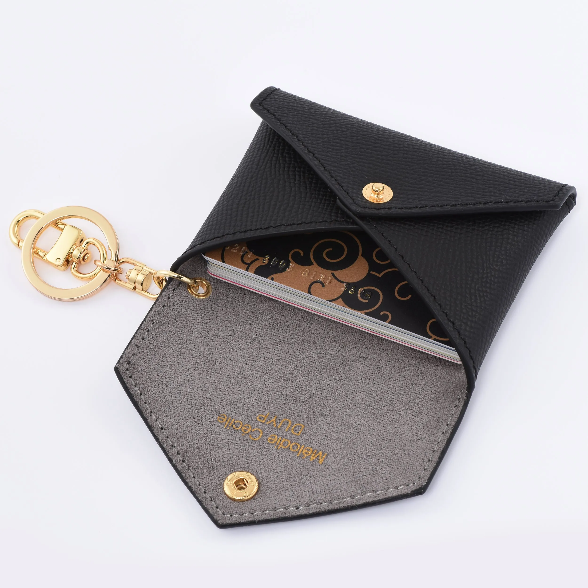 EPSOM LEATHER MINI ENVELOPE BAG CHARM CARD HOLDER