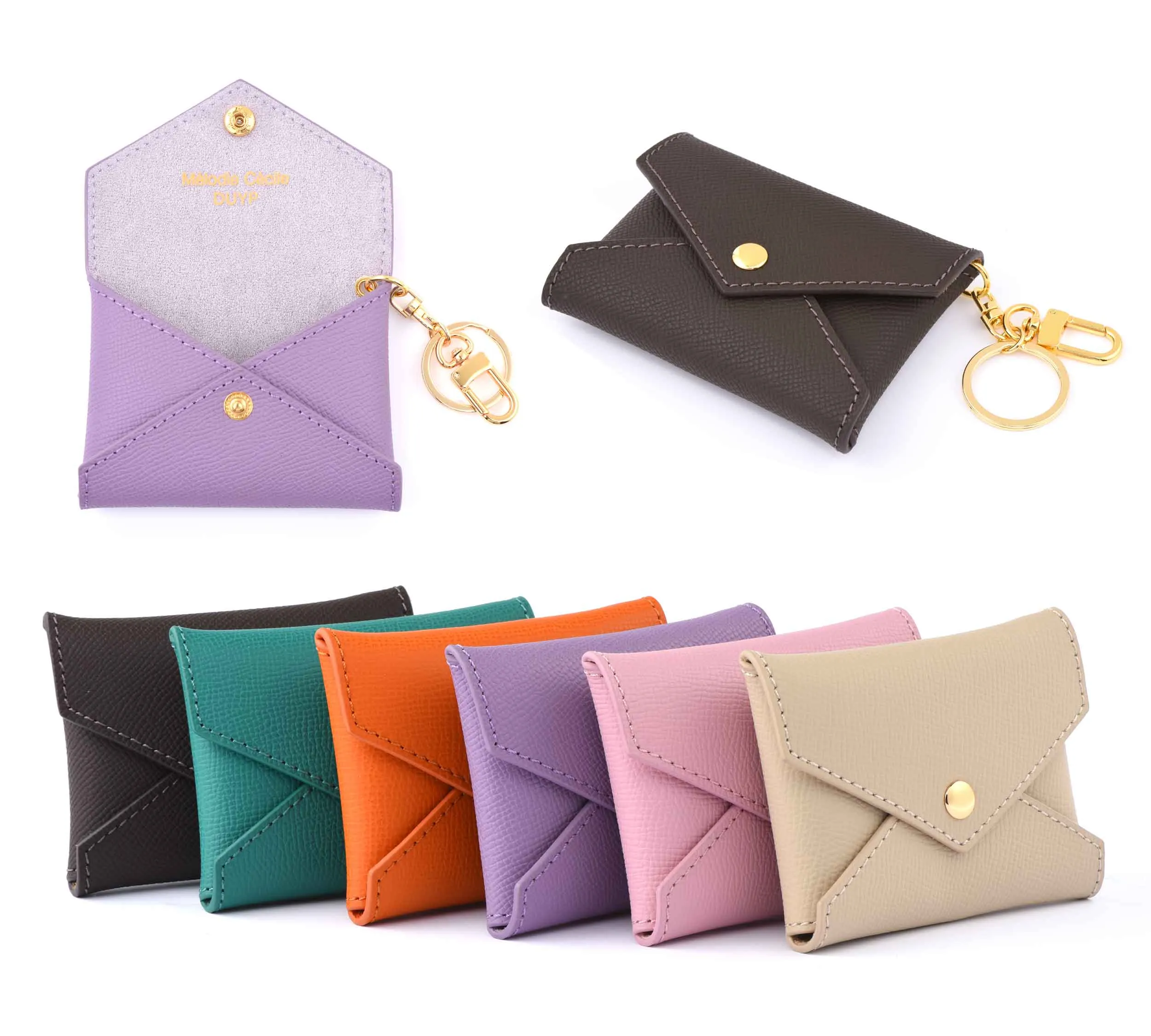 EPSOM LEATHER MINI ENVELOPE BAG CHARM CARD HOLDER