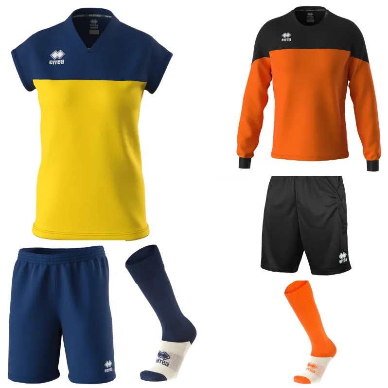 ERREA BESSY WOMENS KIT BUNDLE YELLOW NAVY