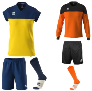 ERREA BESSY WOMENS KIT BUNDLE YELLOW NAVY