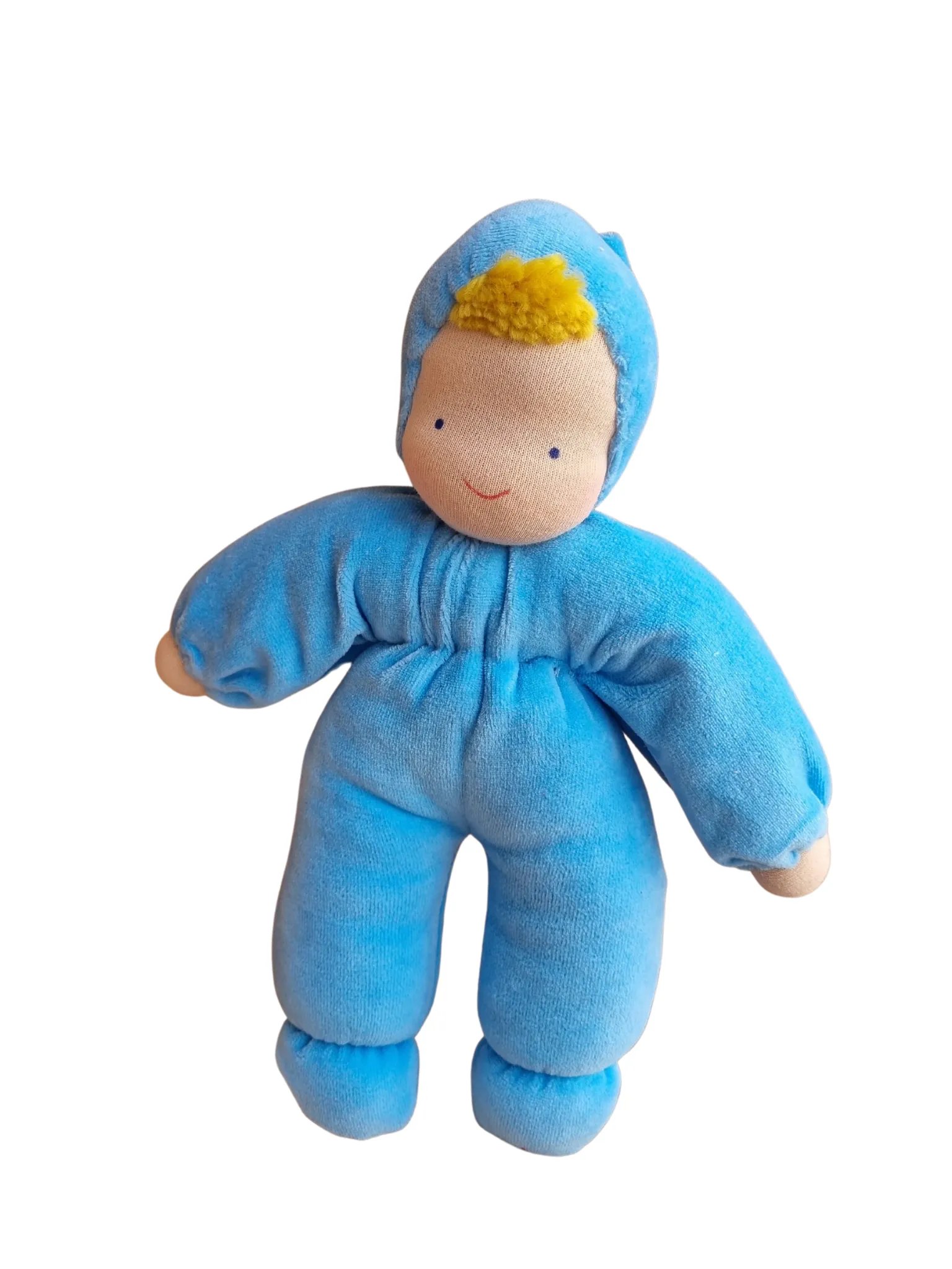 Evi Cuddle Baby - Handmade Doll - Light Blue