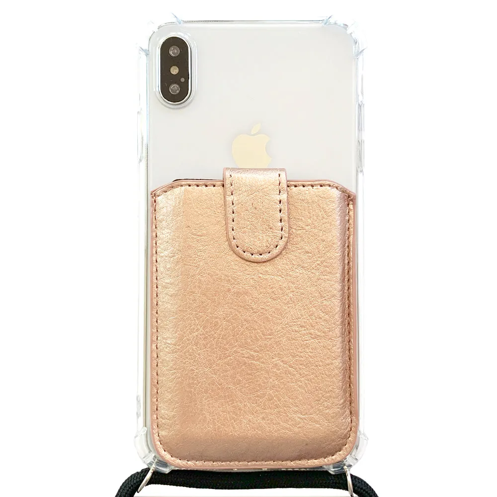 Extensive Card Pocket in Rose Gold