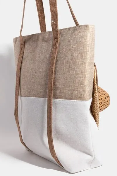 Fame Two Tone Hat Carrier Canvas Tote Bag