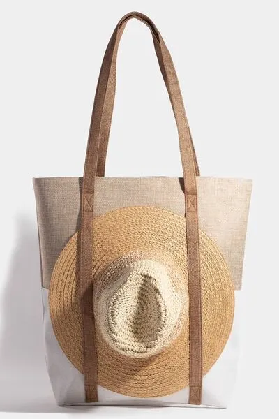 Fame Two Tone Hat Carrier Canvas Tote Bag