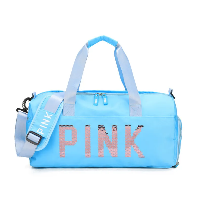 Fashion pink gym bag travel bag（AB2065）