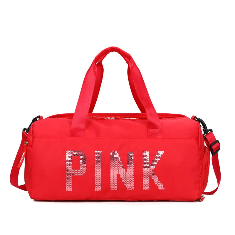 Fashion pink gym bag travel bag（AB2065）