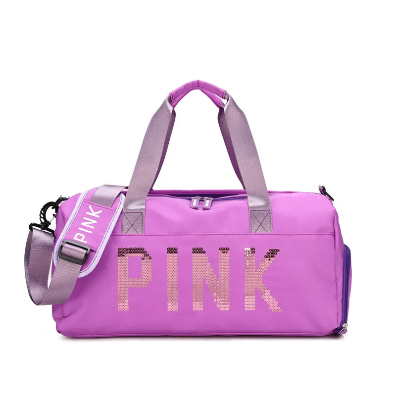 Fashion pink gym bag travel bag（AB2065）