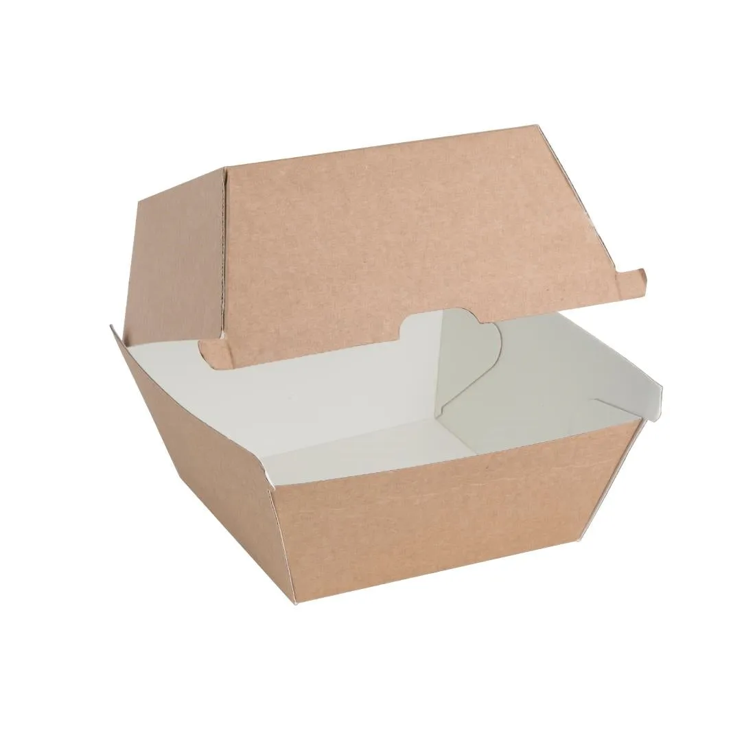 FB665 Fiesta Green Compostable Kraft Burger Boxes Large 112mm (Pack of 150)