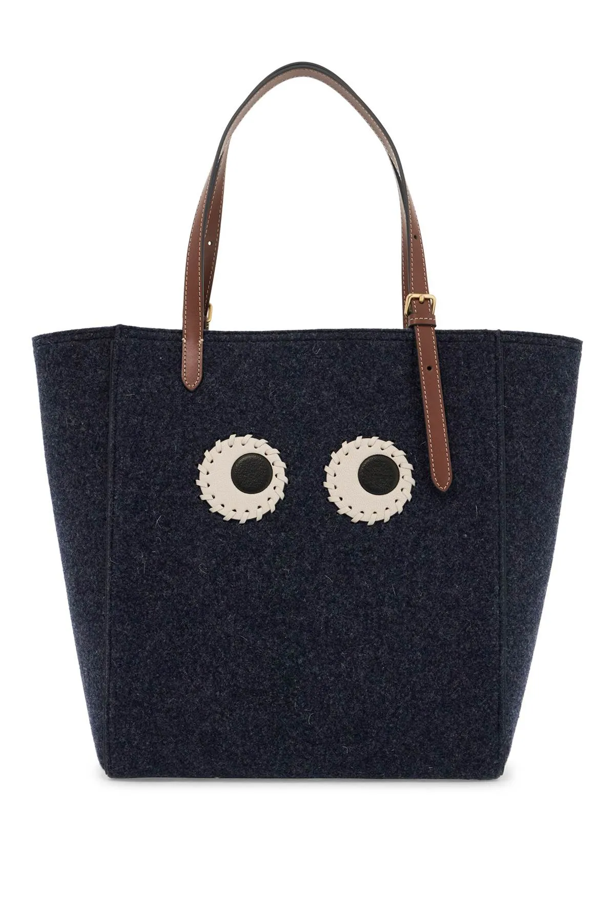 felt tote bag with eyes design