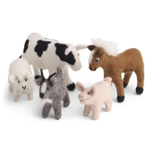 Felted Farm Animals (Set of 5) by Én Gry & Sif