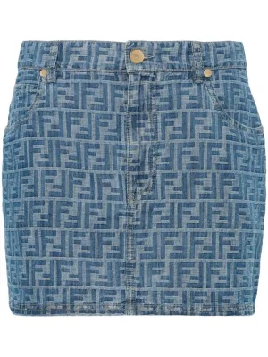 FENDI Stylish Mini Skirt with Iconic Motif for Women