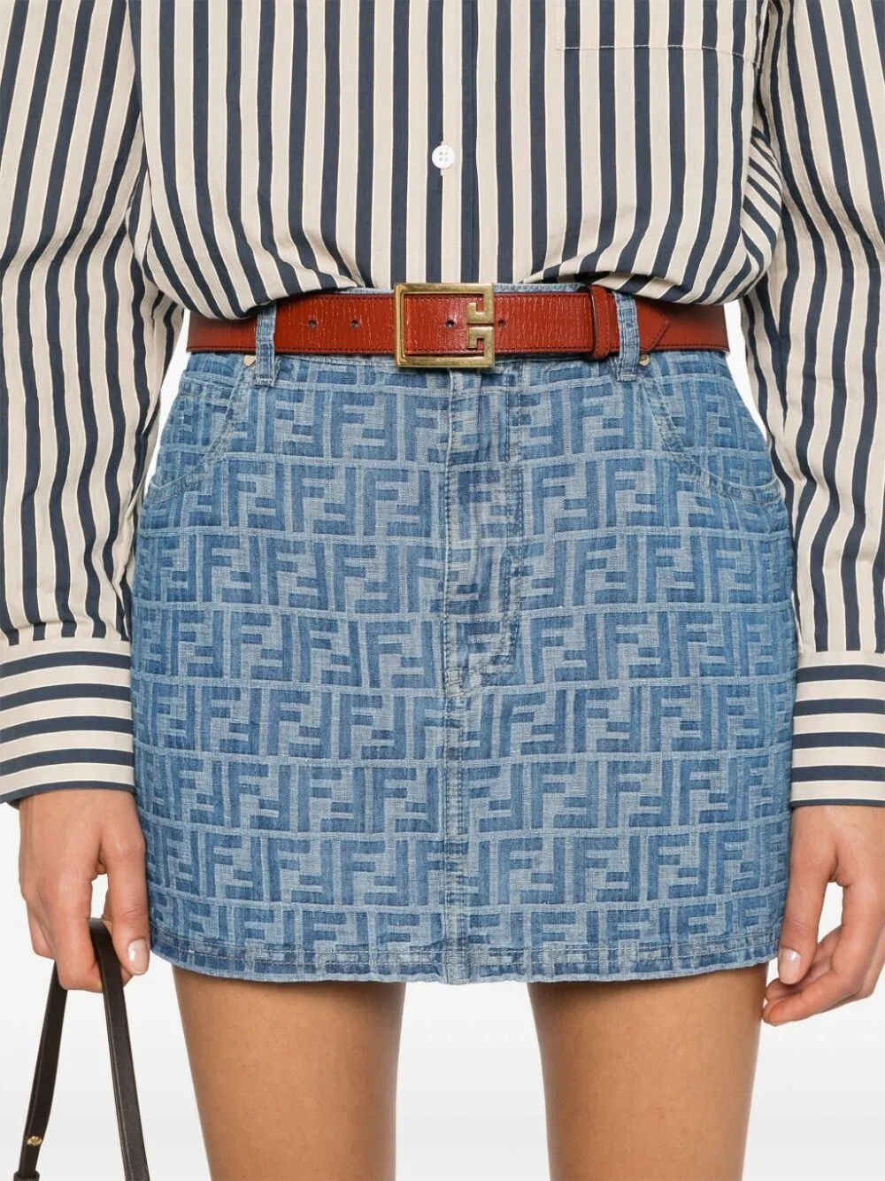 FENDI Stylish Mini Skirt with Iconic Motif for Women