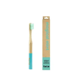 FETE Children's Bamboo Toothbrush Single Green